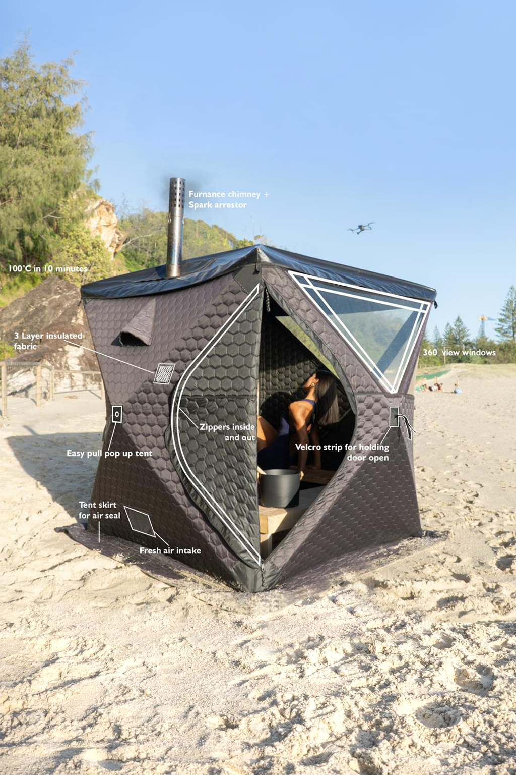 Silva™️Portable Wood-Fired Sauna — Core Outdoor System