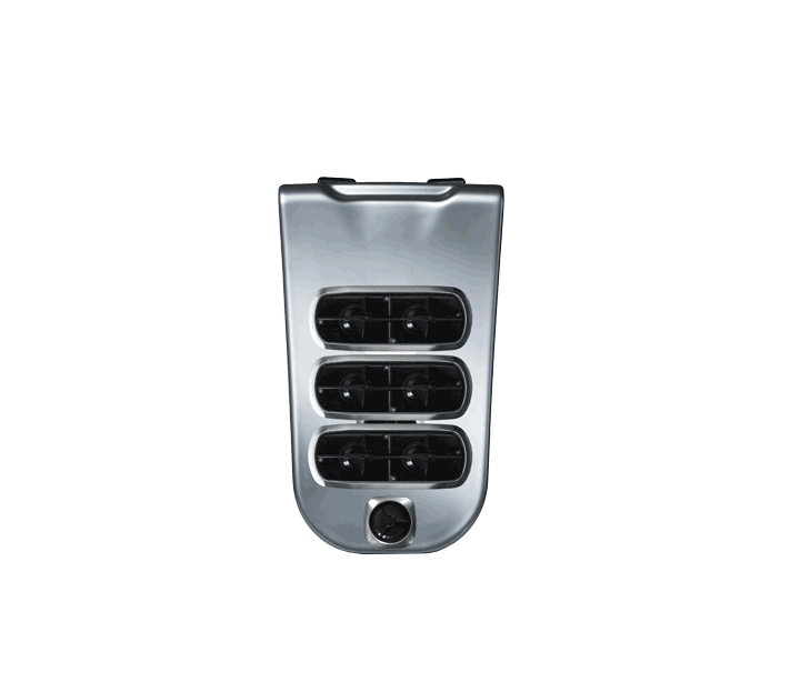 Bullfrog 219 Trio Platinum JetPak with brushed stainless steel jets for balanced full‑back spa massage