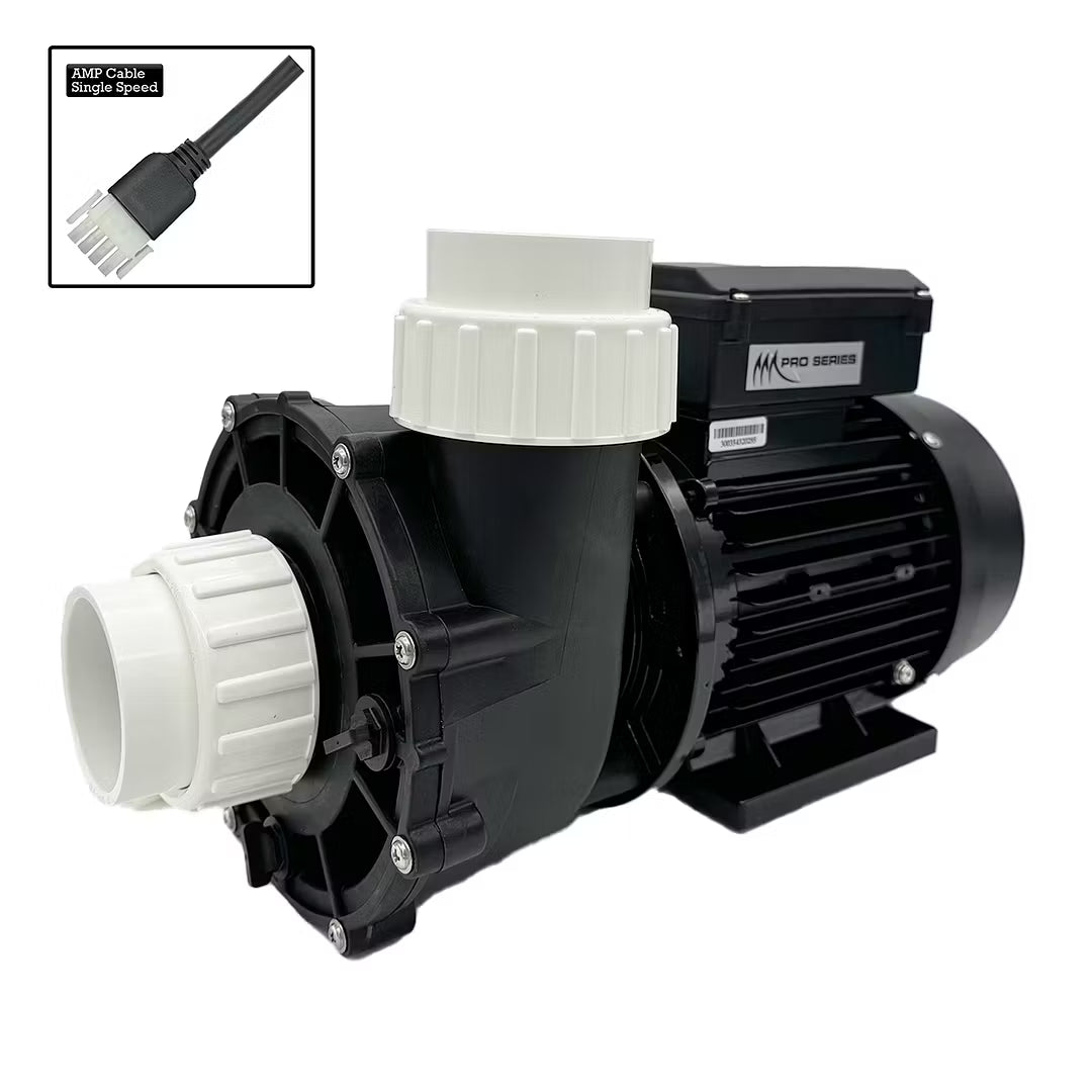 LX Pro Series WP250‑II 2.5HP two‑speed spa pump with 2‑inch inlet and outlet for hot tubs and spa systems