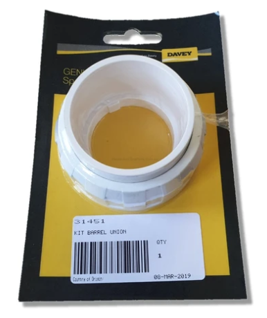 Davey Celsior/XS 40mm Bath Pump Union Assy