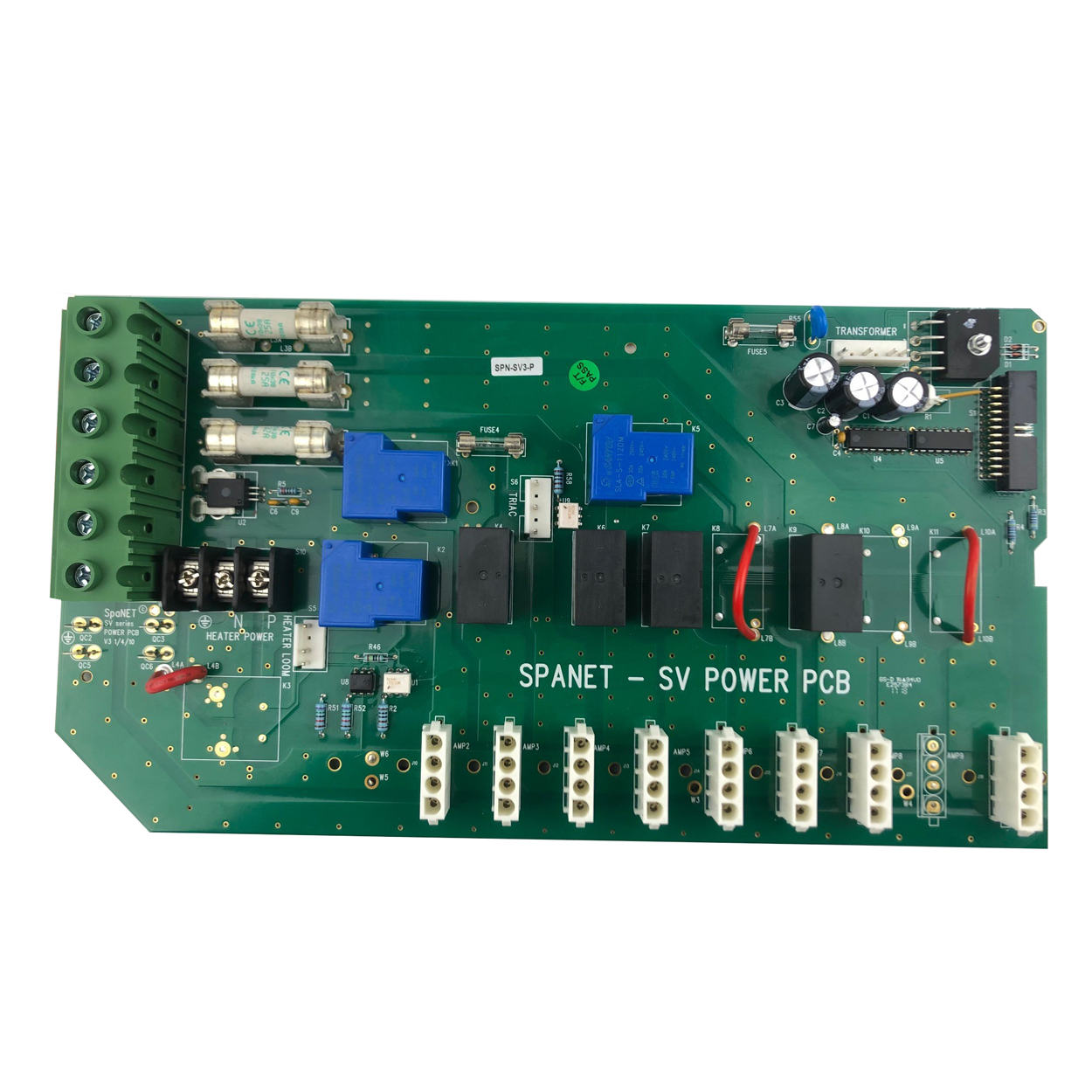 Spanet SV3(V1) 240v Power PCBA(AMP Sockets)