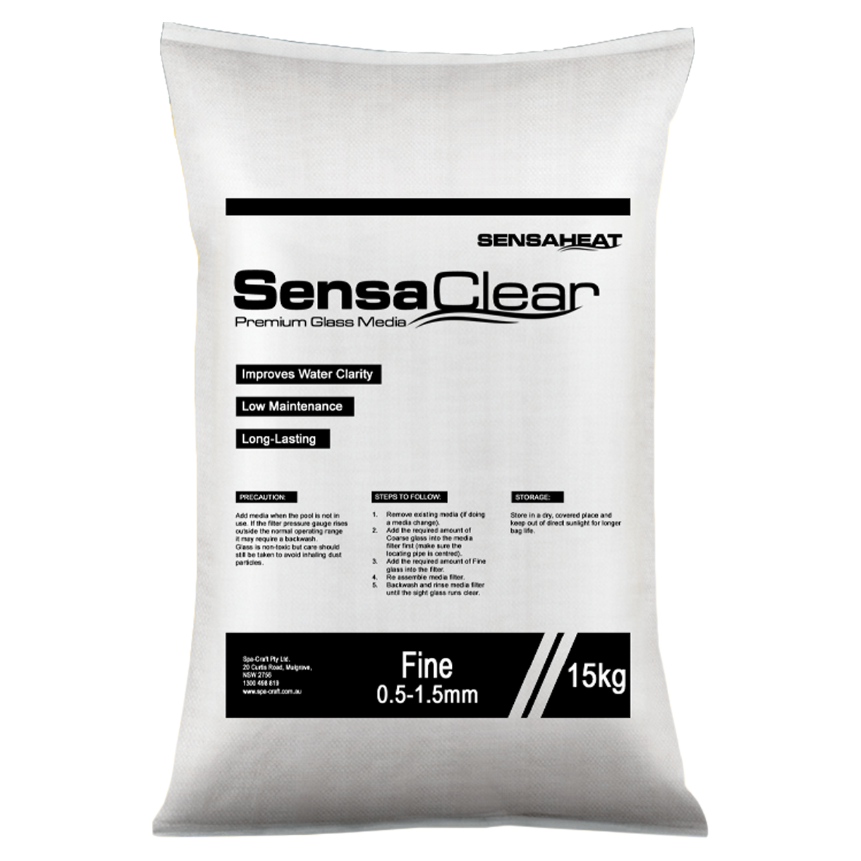 SensaClear Fine Glass Media 15kg