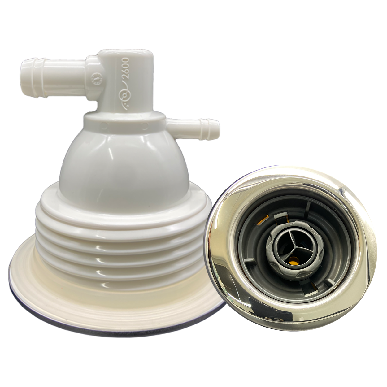 Axiom 120 Tri-Spin Spa Jet Graphite/Stainless Steel