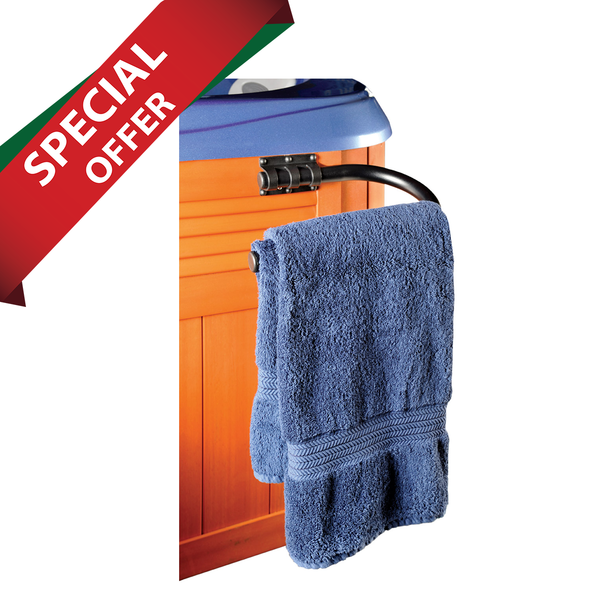 Spa Cloth Rack CSN Spa Towel Rack (w/mounting bracket & screws) Black