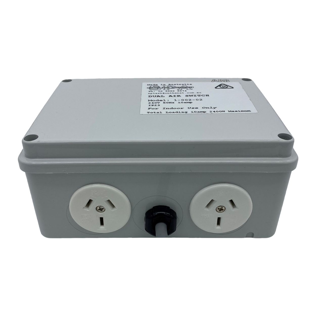 Air Switch Box Double Outlet 10amp