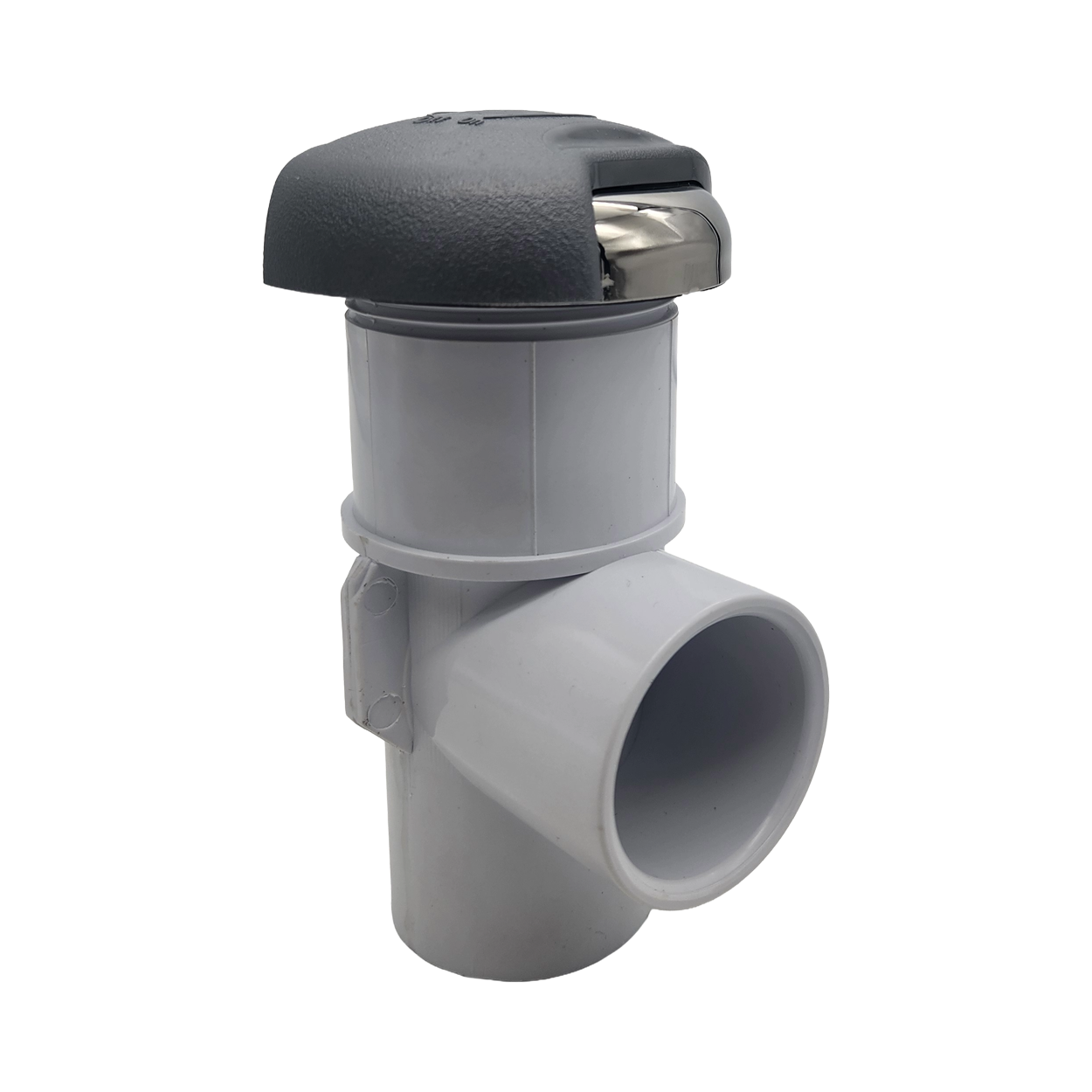 CMP 1" On-Off Valve w/o Wall Fitting (Proseal, Wave Handle - Textured) S/Steel/Silver